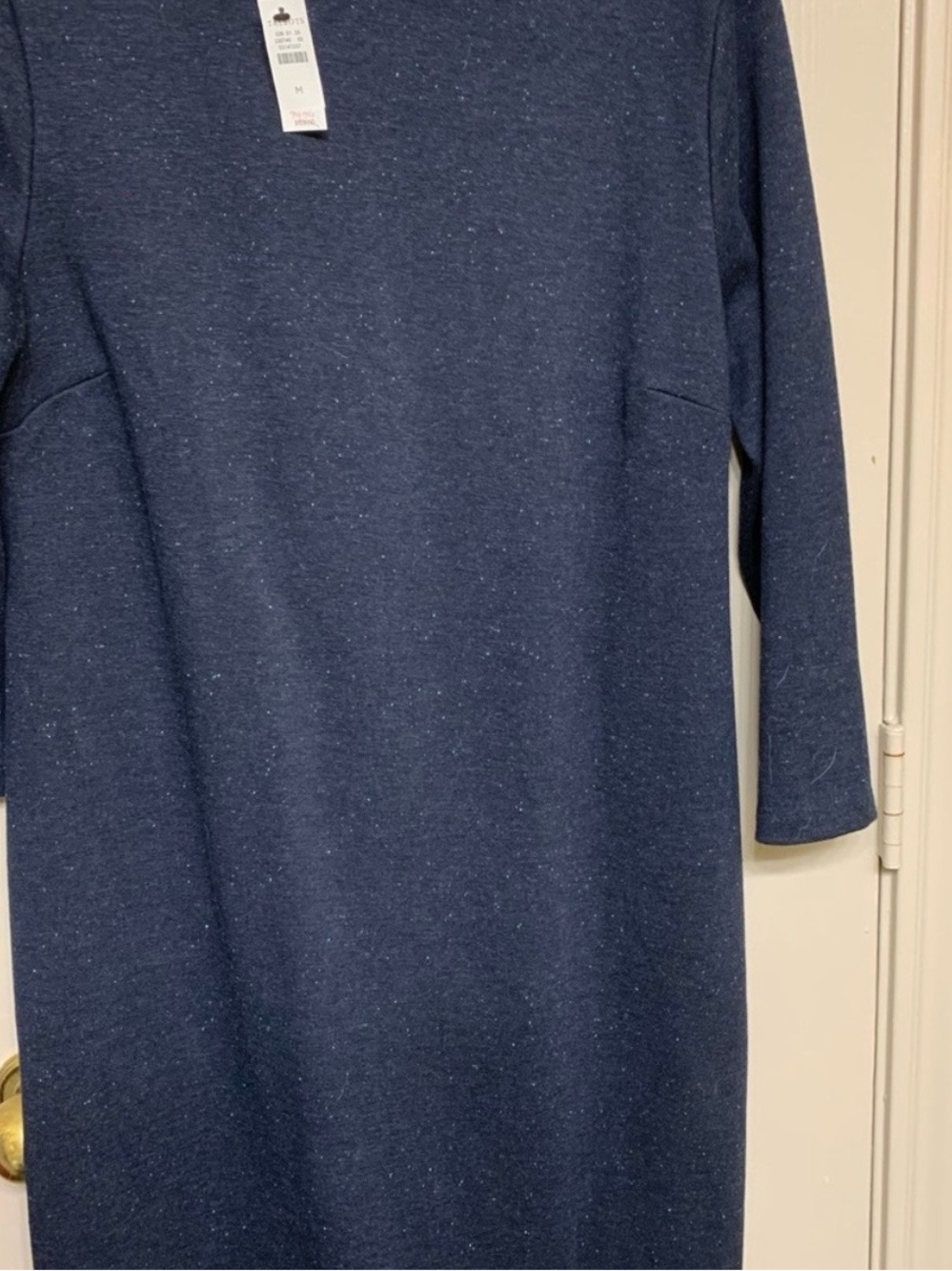 Talbots Navy Blue Long Sleeve Shift Dress